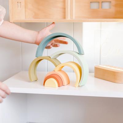 Silicone Rainbow Stacking Toy - Blueberry
