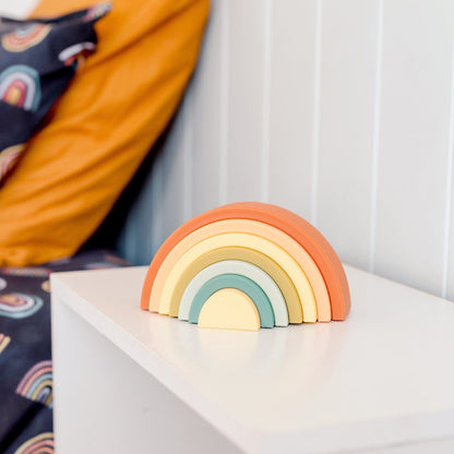 Silicone Rainbow Stacking Toy - Blueberry